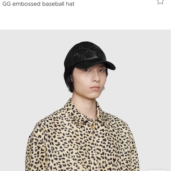 Authentic GUCCI-GG Embossed Baseball Hat - Picture 3 of 3